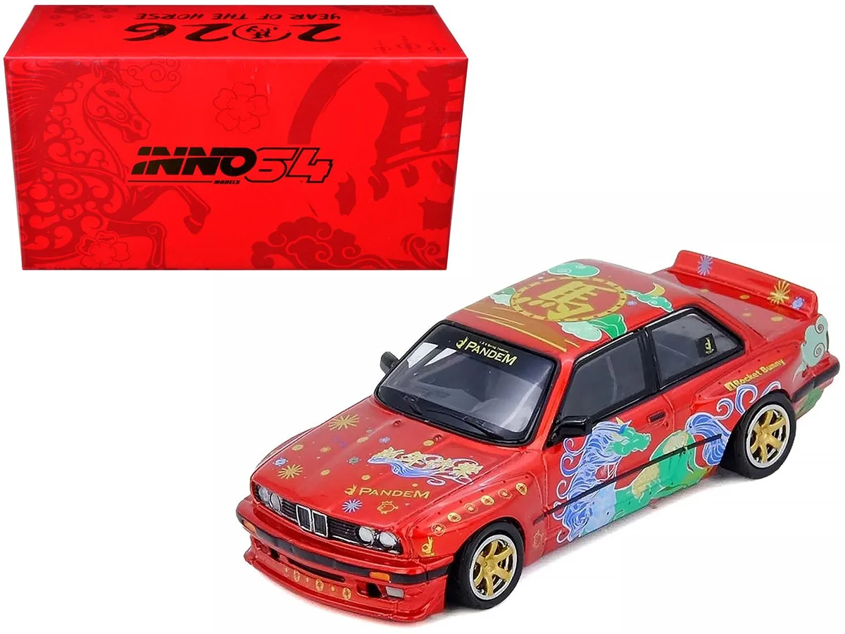 Inno Models Inno Models Pandem Rocket Bunny E30 Chinese New Year 2026 Special Edition Red Metallic 1/64 Diecast Car — product photo