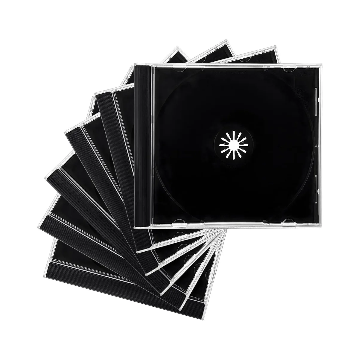  VCYOPN 6 PCS CD Jewel Case 10 mm Black — product photo