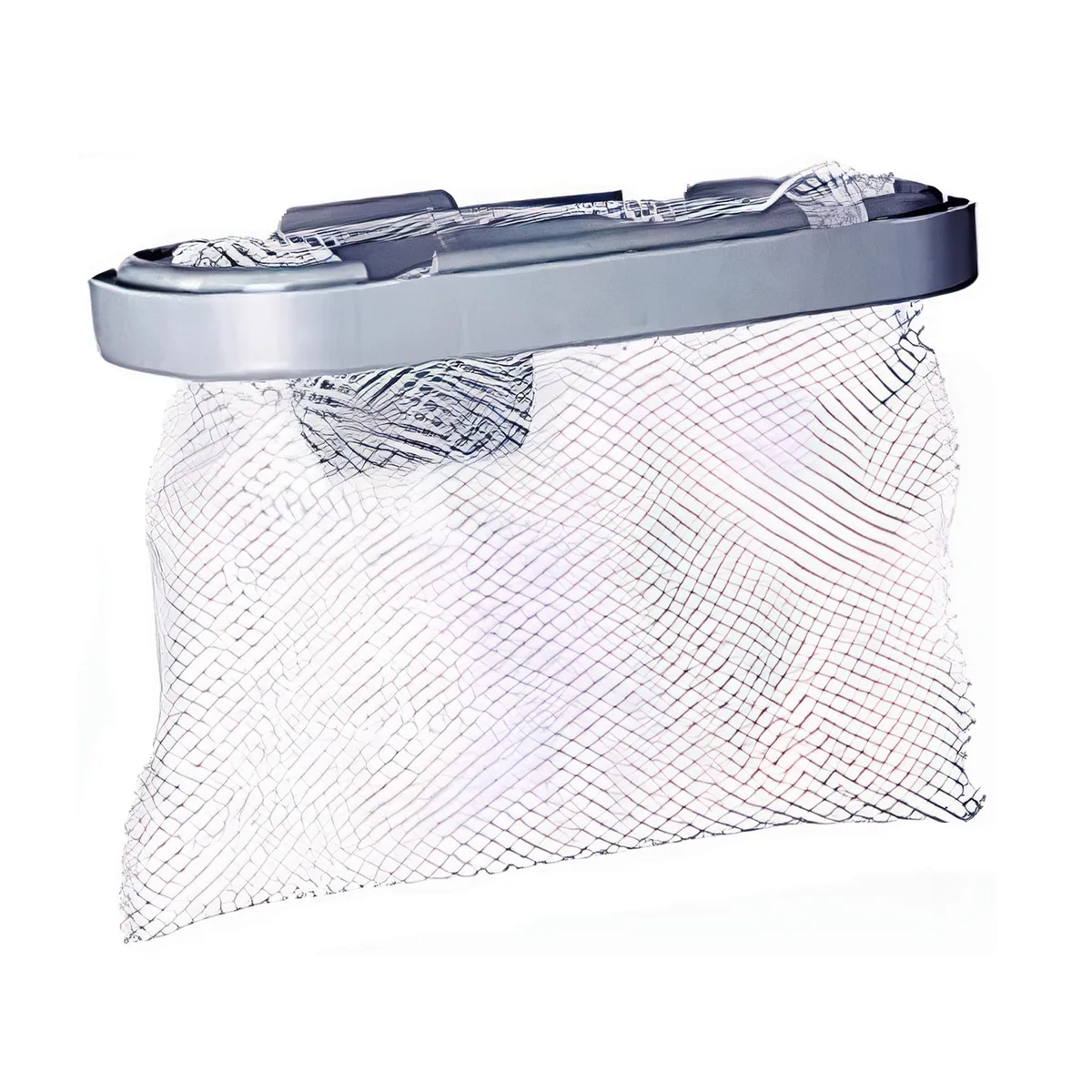 Nylon car-seat organizer with multiple pockets, shown strapped to a padded vehicle seat