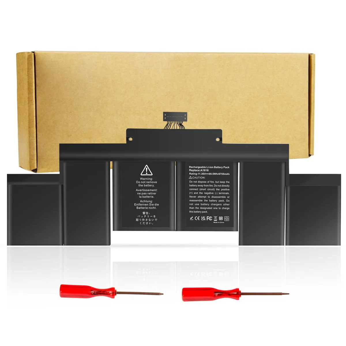  A1618 laptop battery for MacBook Pro 15" Retina A1398 (Late 2013 Mid 2014 Mid 2015) — product photo