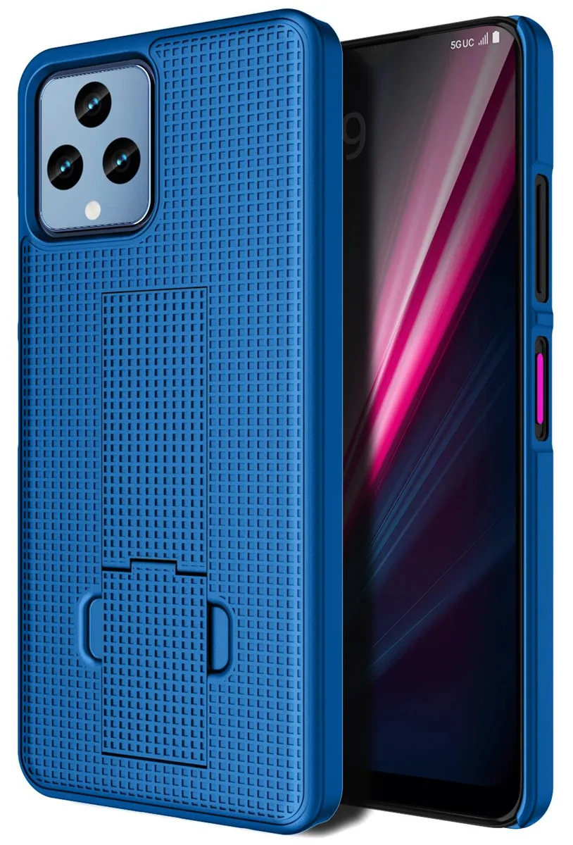 Nakedcellphone Nakedcellphone Textured Phone Case with Kickstand Blue REVVL 6 5G (2022) / REVVL 6X 5G (2023) — product photo