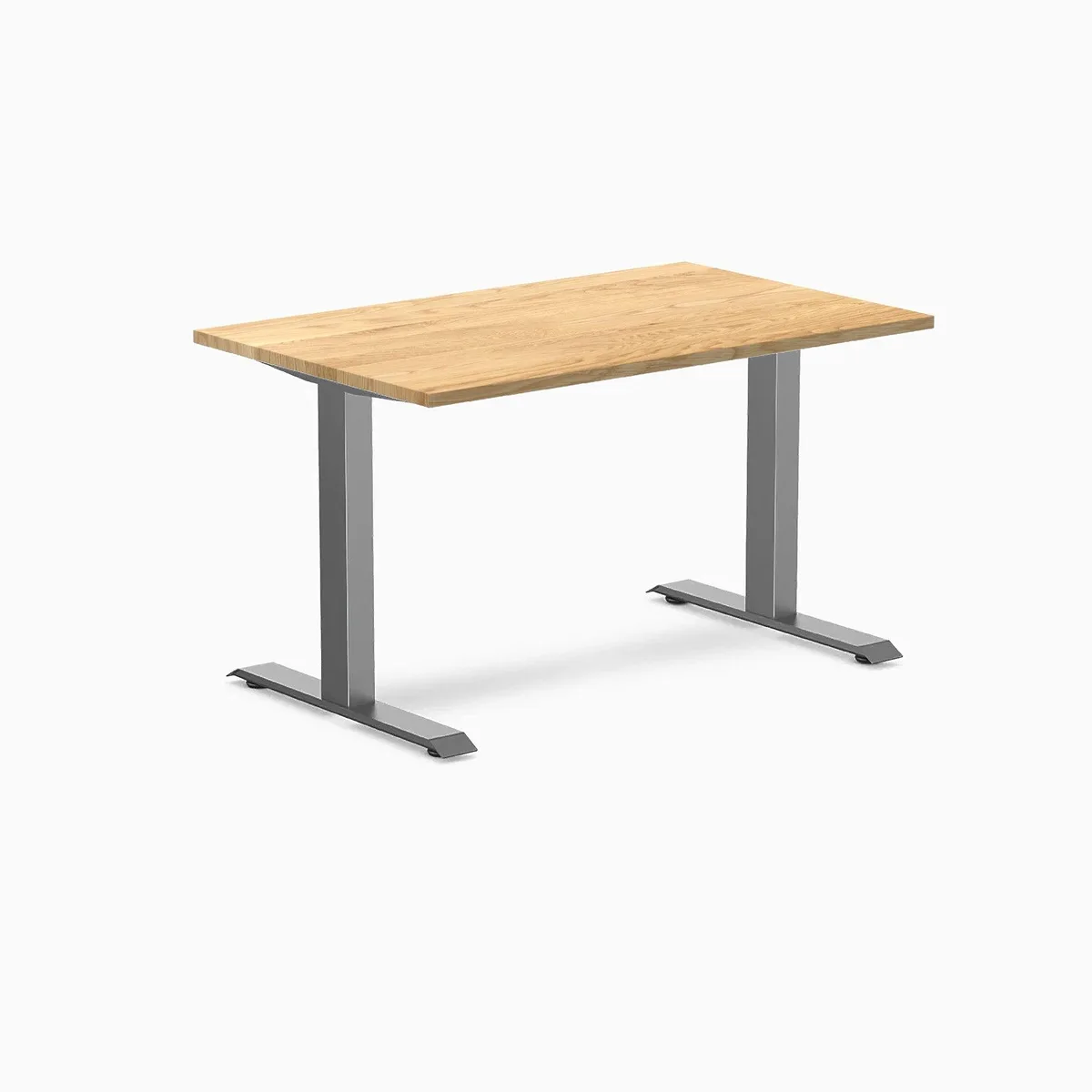 Desky Desky Zero Hardwood Office Desk White Oak 48 x 30 in Space Gray — product photo