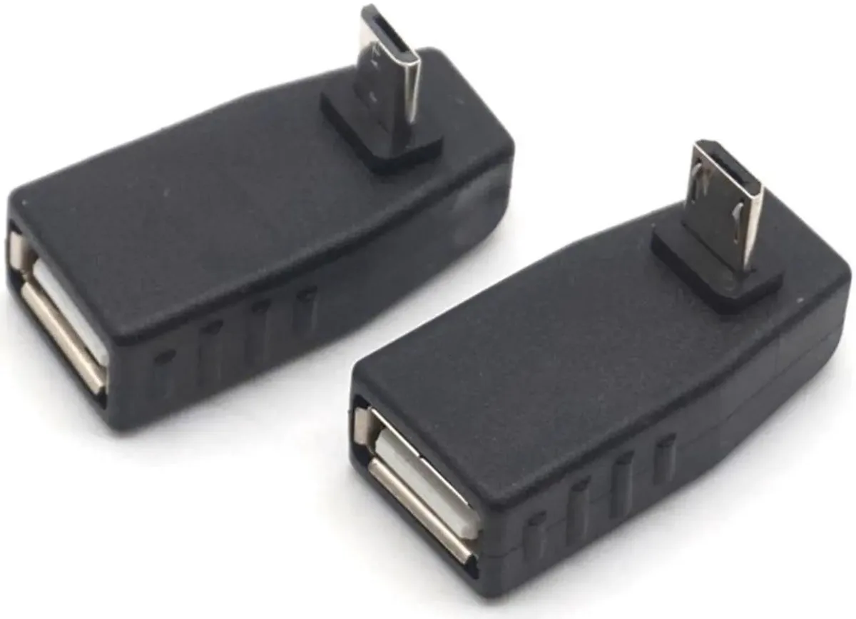 Vszerda Vszerda Micro USB Male to USB 2.0 Female OTG 90° Adapter — product photo