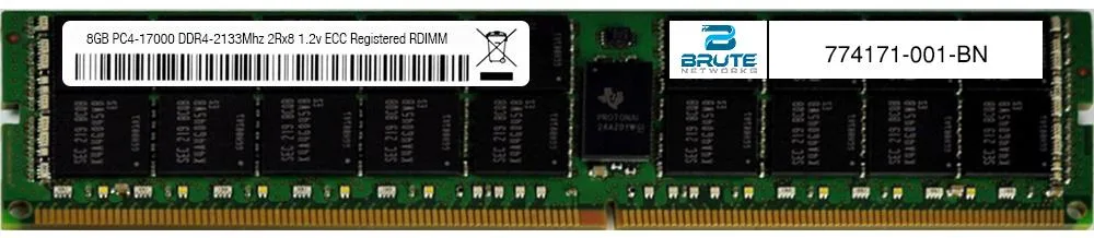 Brute Networks Brute Networks 8GB DDR4-2133 PC4-17000 CL15 1.20V ECC Registered 2Rx8 288-pin RDIMM — product photo