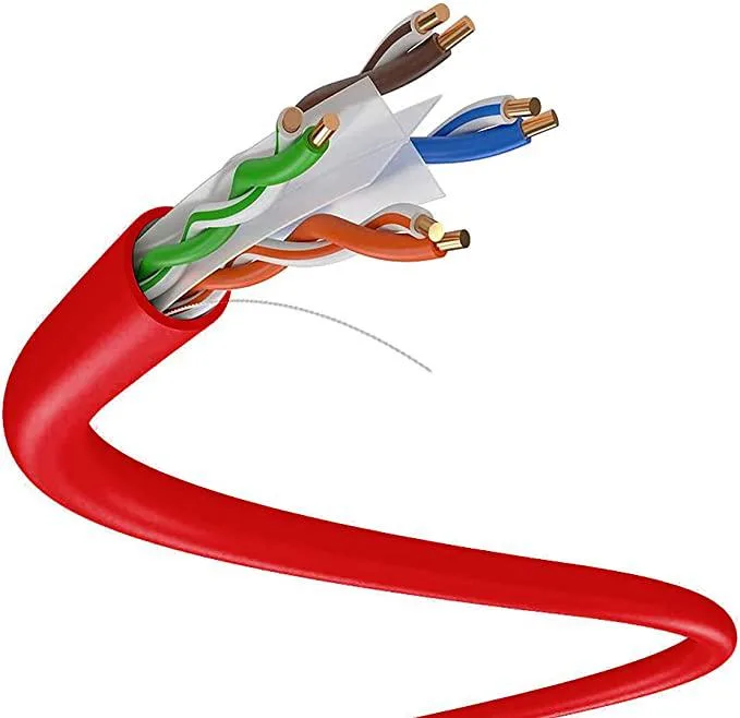 DRIPSTONE DRIPSTONE 600003 CAT6 Solid UTP Cable 23AWG 1000ft Red — product photo