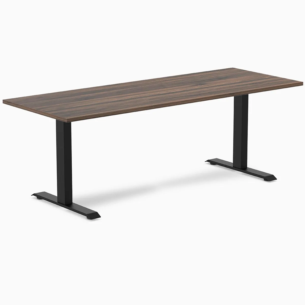 Desky Desky Zero Fixed-Height Office Desk 59×29.5 in Jarrah Legno/Matte Black — product photo