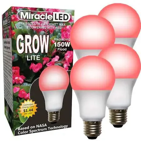 Miracle LED A21 frosted red grow bulb 12W 602122