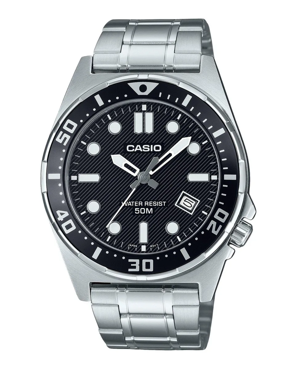 CASIO CASIO MTD-135D-1AV Stainless Steel Quartz Watch 43.60mm 50m — product photo