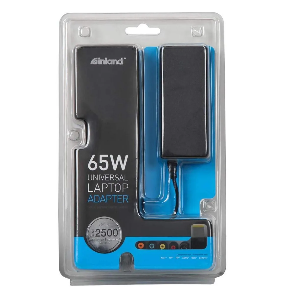 INLAND INLAND 65W Universal Laptop Adapter with 6 Tips — product photo