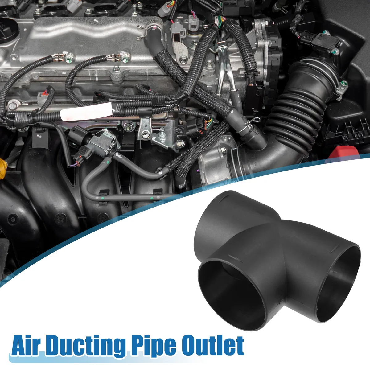 Unique-Bargains Unique-Bargains T-Piece Air Duct Connector 60mm OD Black — product photo