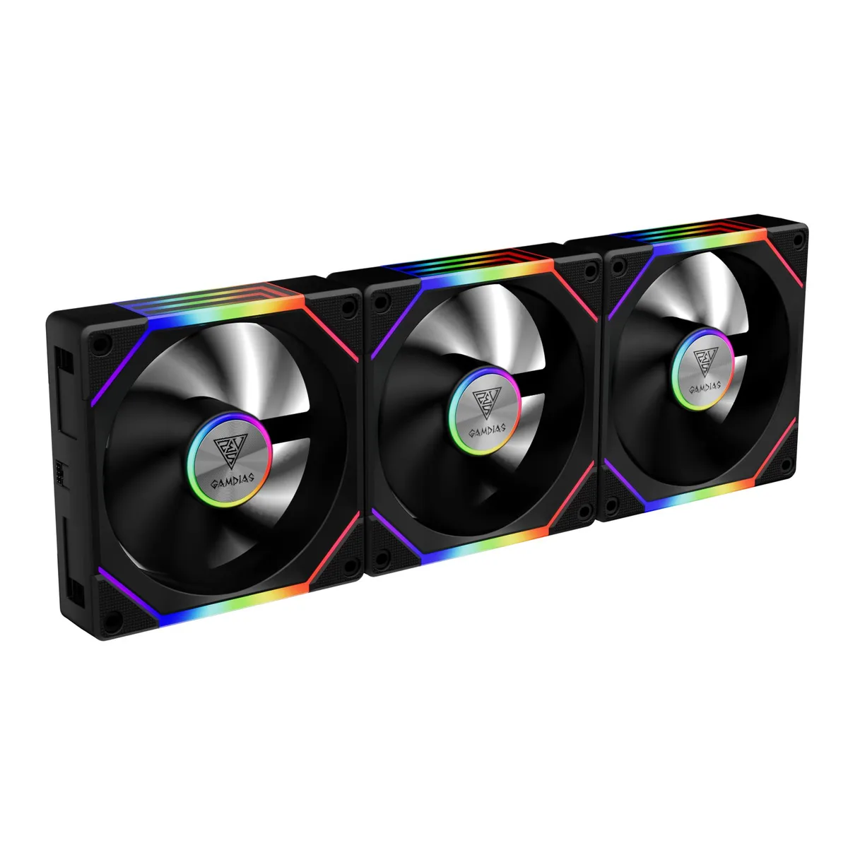GAMDIAS Technology GAMDIAS Technology AEOLUS P2 120 3-Pack 120mm ARGB Case Fan — product photo