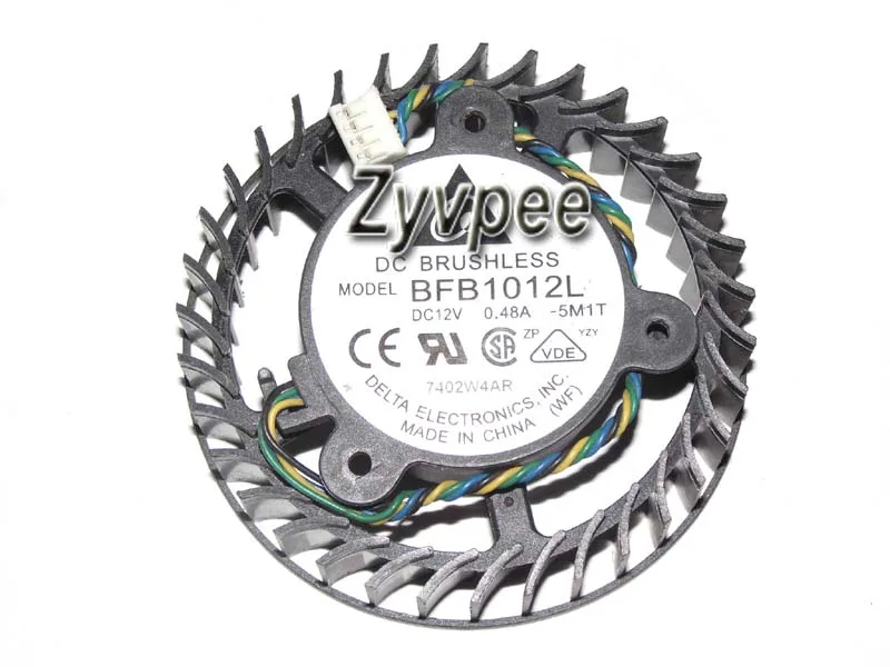 Zyvpee Zyvpee BFB1012L 5M1T 12V 0.48A 4-Pin VGA Cooler Fan — product photo
