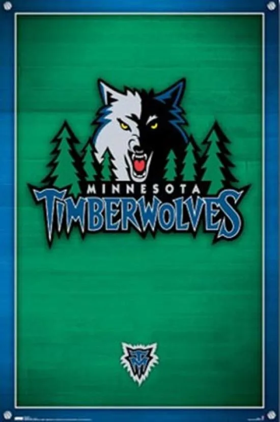 Minnesota Timberwolves logo poster print 24 x 36 inches