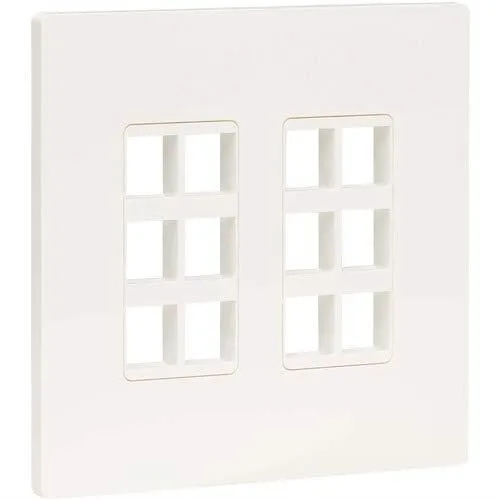 Tripp Lite Tripp Lite 12-Port Keystone Double-Gang Faceplate White TAA — product photo