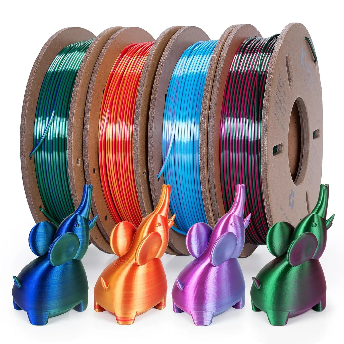  Kretrum Silk Dual Color PLA Filament Bundle 4×250g 1.75mm — product photo