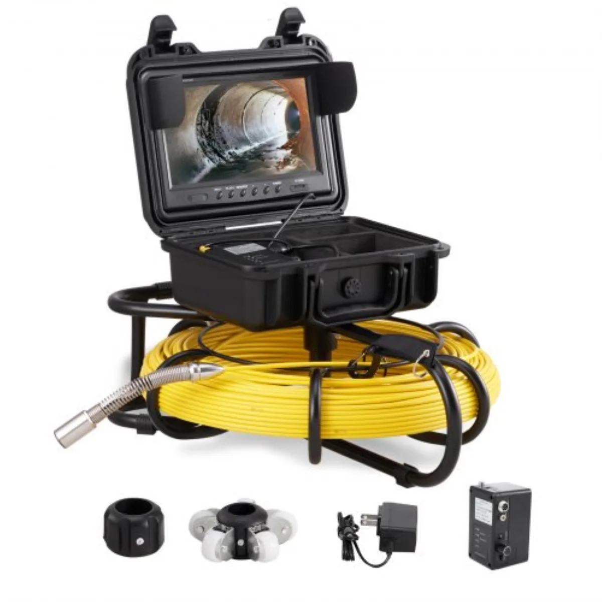 VEVOR VEVOR 300 ft 9" Pipeline Inspection Camera IP68 12 LED DVR 16 GB — product photo