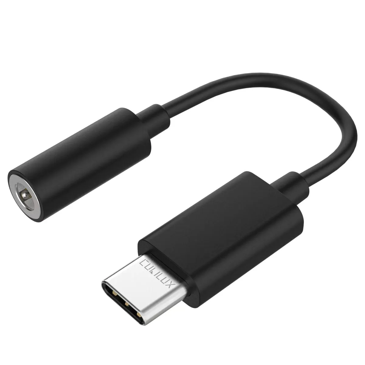 Lux c235zhs USB-C to 3.5 mm adapter 192 kHz 1.0 Vrms 100 Ω black — product photo
