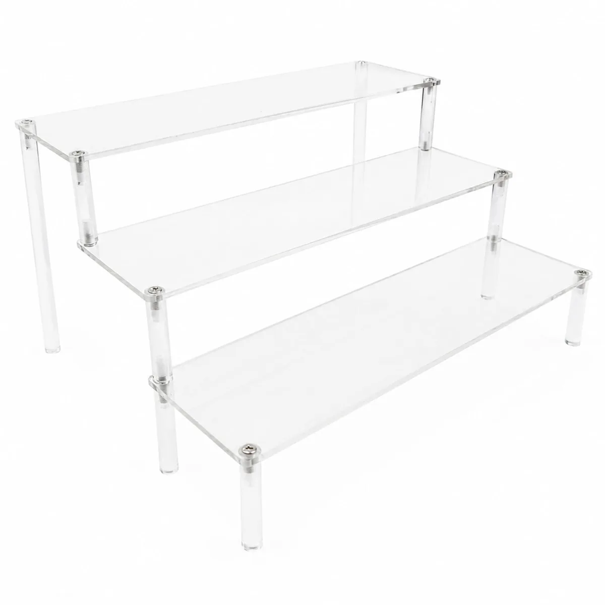  Knape &amp; Vogt 89WH10618 3 Tier Acrylic Decorative Shelving 11x4x.6 in — product photo