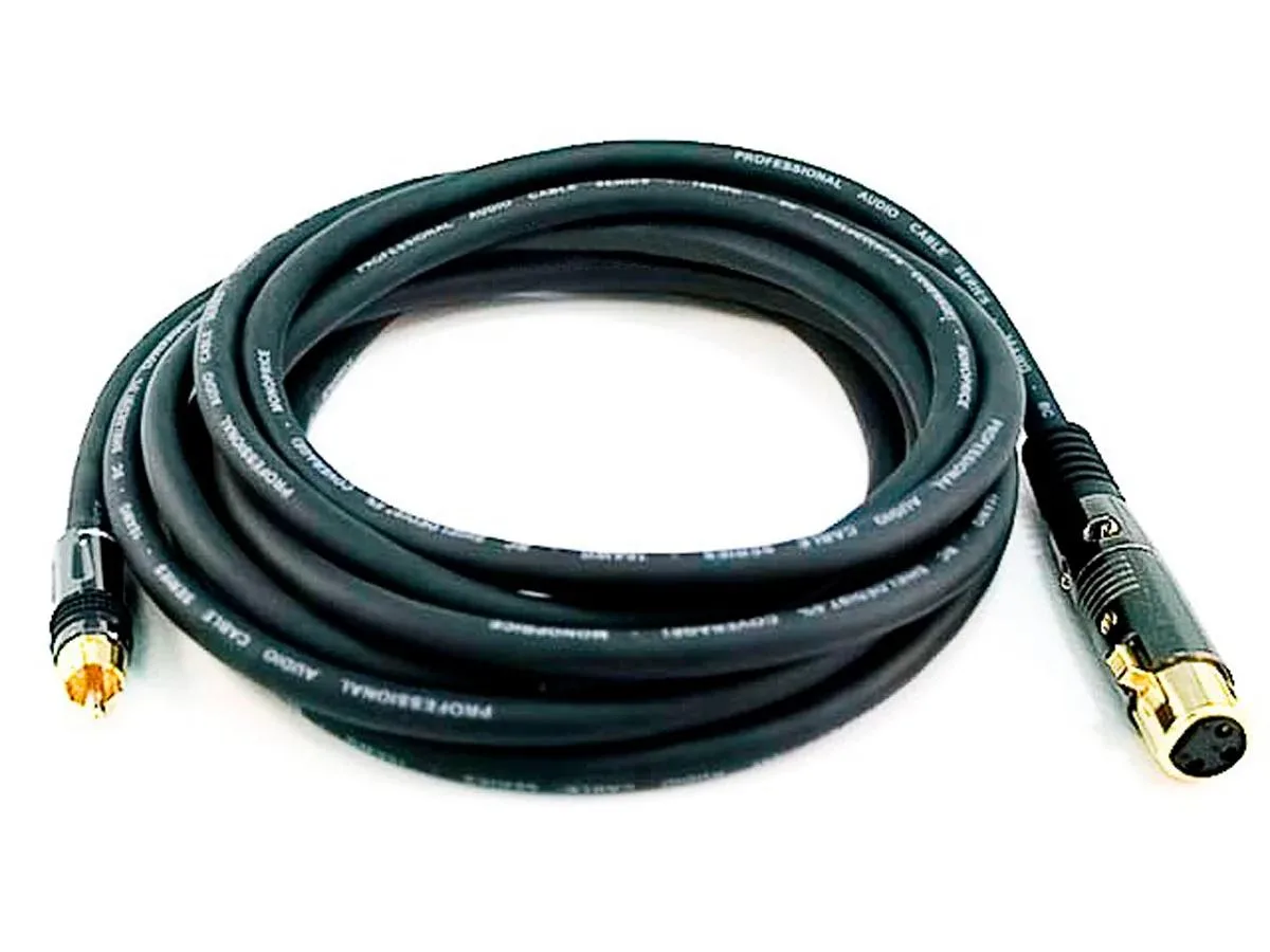 Monoprice Inc. Monoprice 104787 15ft XLR Female to RCA Male Cable 16AWG Gold Plated — product photo