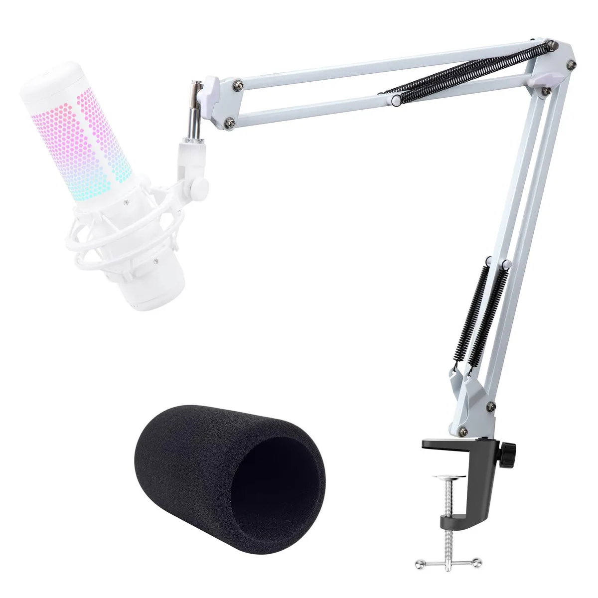  YOUSHARES White QuadCast S Boom Arm 13.8 in — product photo