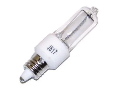 Small clear halogen capsule 2.72 inches long with E11 base