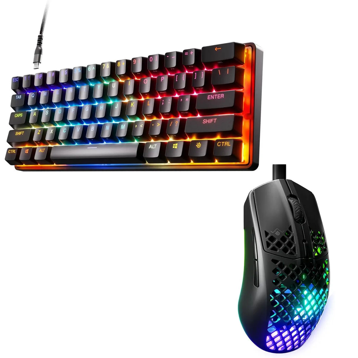 SteelSeries SteelSeries Apex 9 Mini HotSwap 60% Keyboard &amp; Aerox 3 Mouse 8500 DPI — product photo
