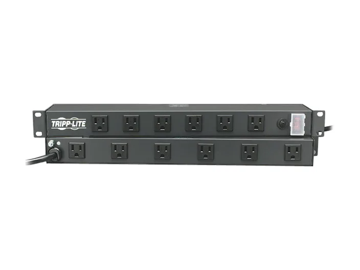 Tripp Lite Tripp Lite RS-1215-RA 12-outlet 15A 120V 1U rack power strip 15.0 ft cord — product photo