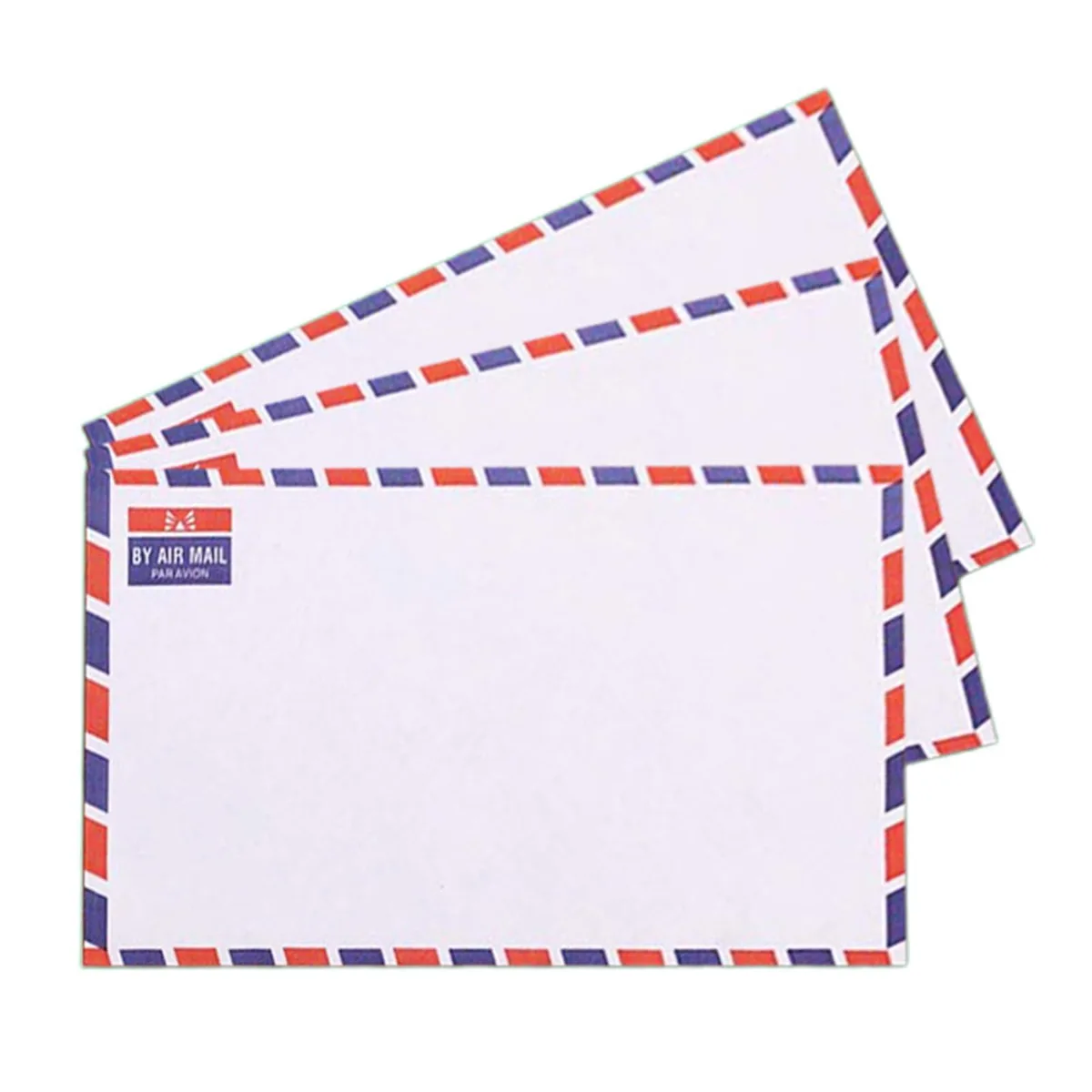  50 Airmail Envelopes Red Blue 4.5 x 8.9 in — product photo