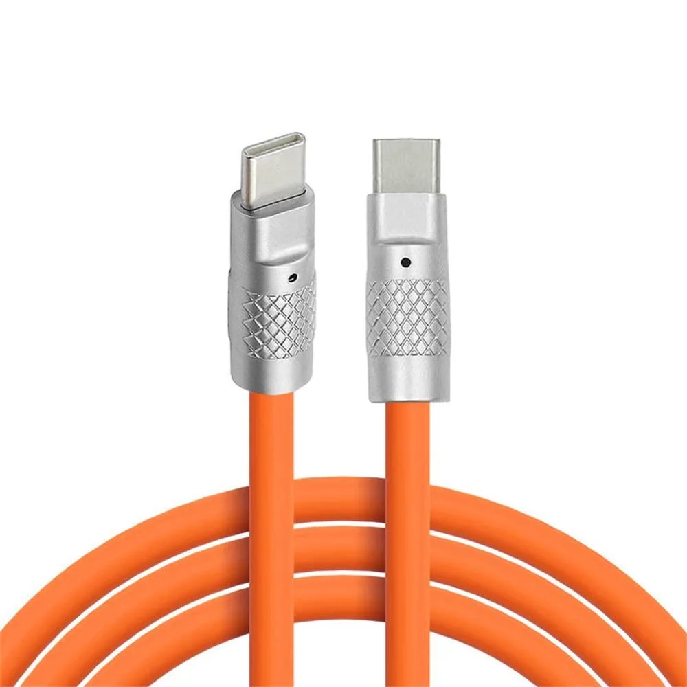 Fervit Fervit USB-C to USB-C Liquid Silicone 120W USB 2.0 Orange 2M — product photo