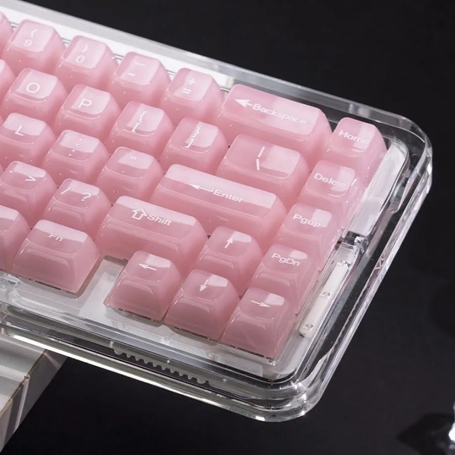 Womier Womier Jelly Keycaps MDA Profile Transparent Pink 115-Key — product photo