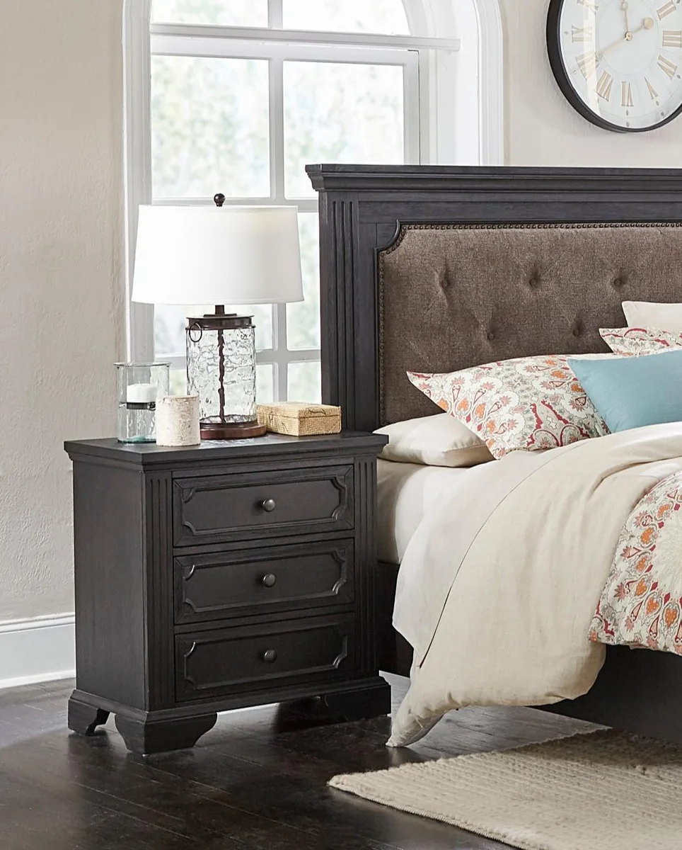 tuphen tuphen Bolingbrook 3-Drawer Nightstand Charcoal 28.25" x 17" x 29.5"H — product photo