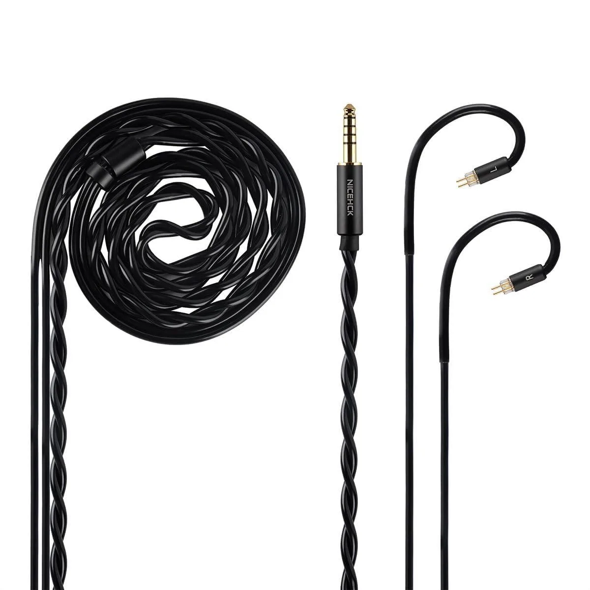 LORDWORLD LORDWORLD 7N OFC IEM Cable 0.78mm 2Pin 4.4mm Balanced Black — product photo