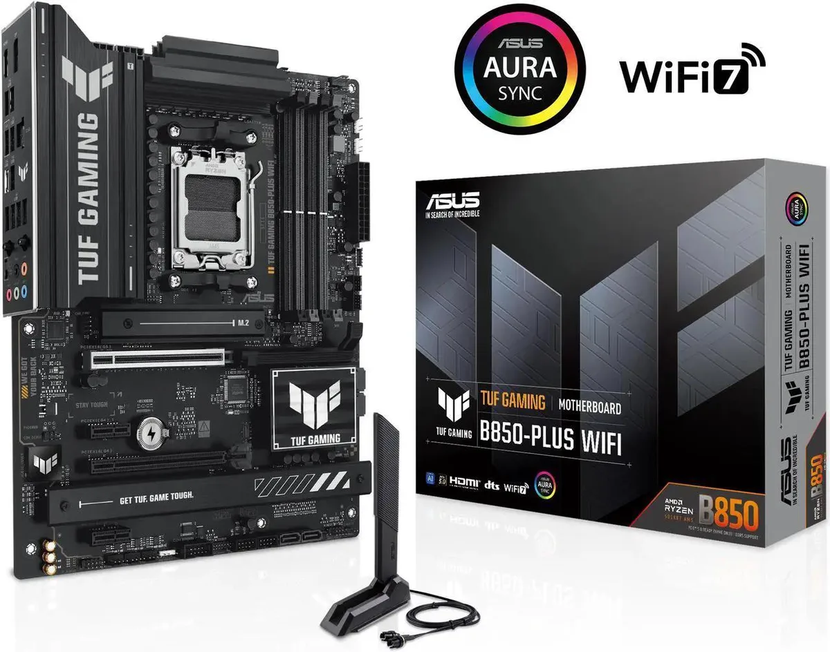 ASUS ASUS TUF GAMING B850-PLUS WIFI AMD AM5 B850 ATX motherboard — product photo