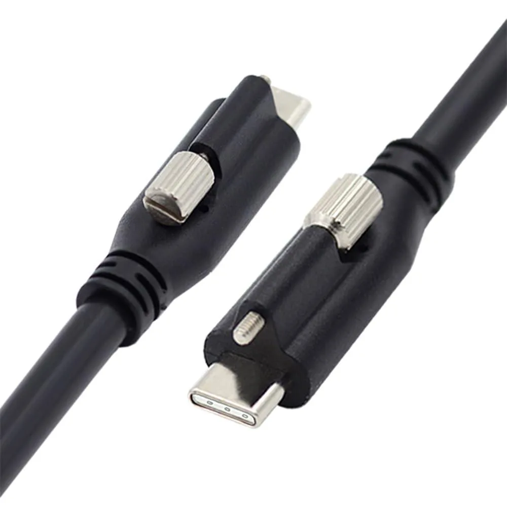 LORDWORLD LORDWORLD Screw Locking USB 3.1 Type-C Cable 10Gbps 65W PD 1.2m — product photo