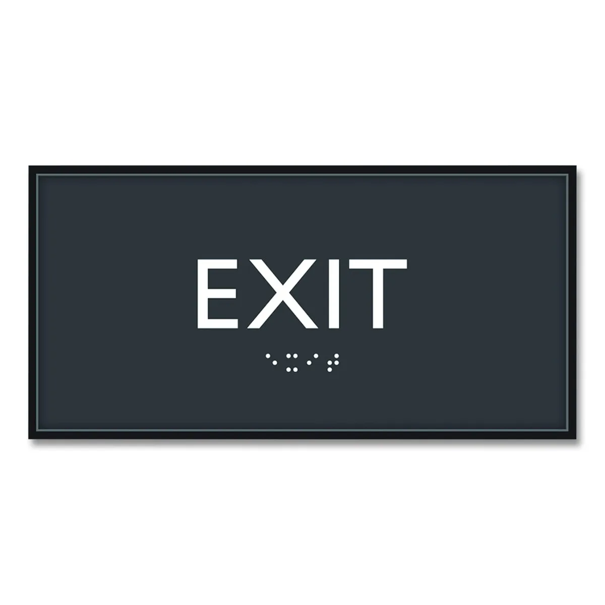U. S. Stamp &amp; Sign U. S. Stamp &amp; Sign Exit Sign Plastic 4 x 8 Clear/White 69922 — product photo