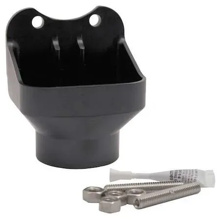 White ABS plastic air gap drain kit with NPT threaded connections