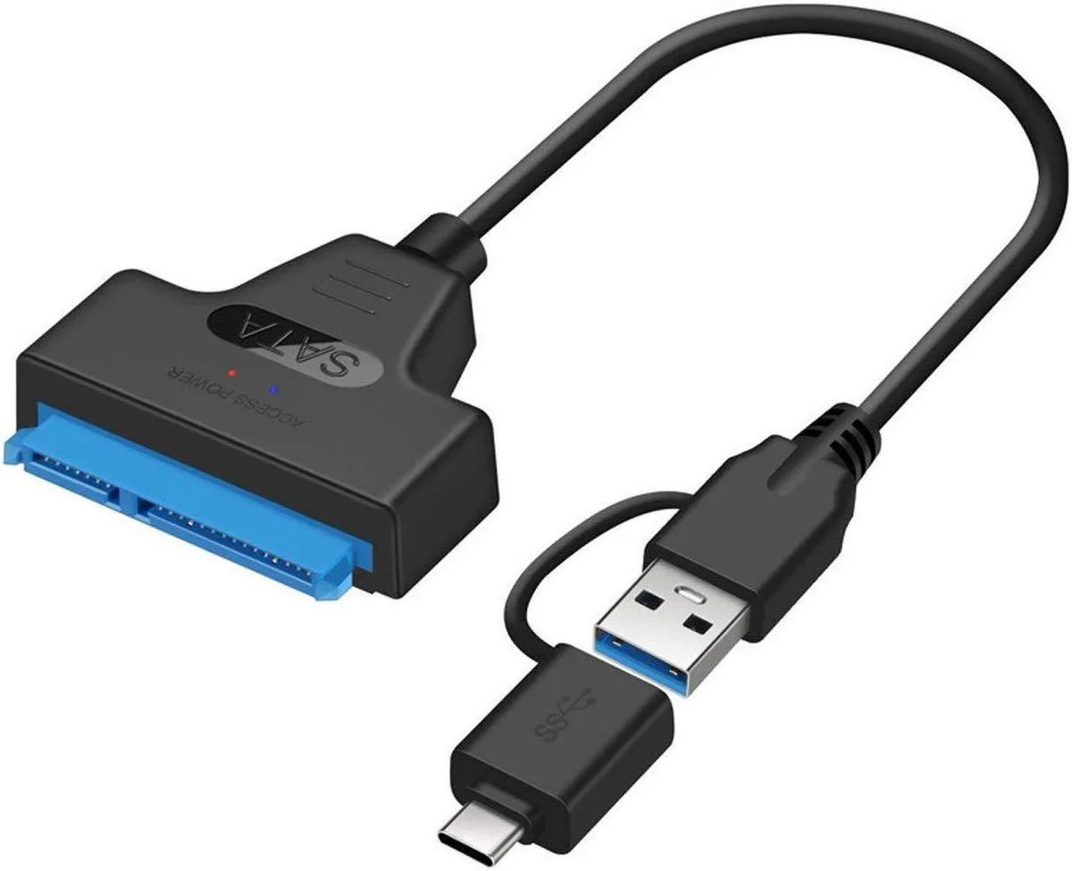 Vszerda Vszerda SATA to USB 3.0 cable 2 in 1 with USB-C adapter — product photo