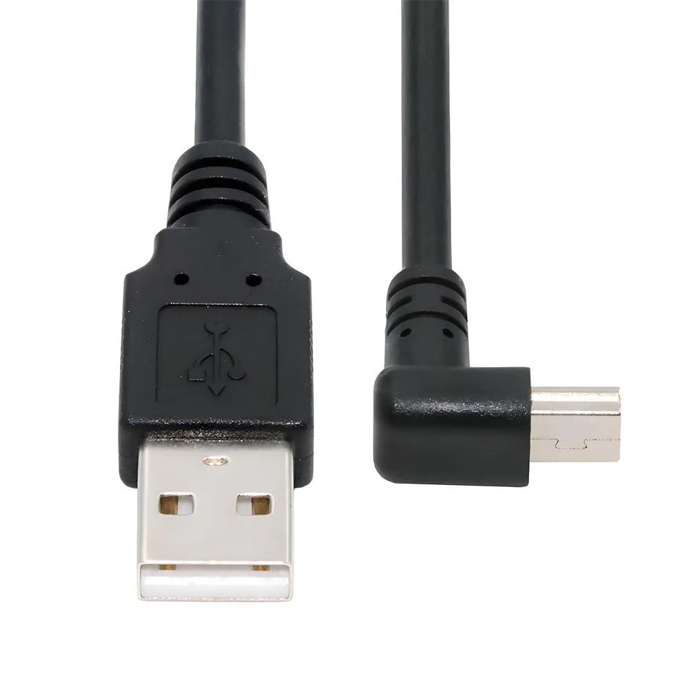 LORDWORLD LORDWORLD USB 2.0 Mini-B 5-Pin 90° Angled to Type-A Cable 50cm — product photo