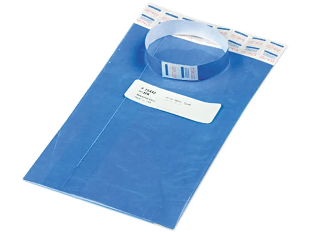 Advantus Advantus 75442 Blue Sequentially Numbered Tyvek Wristbands 100 Pack — product photo