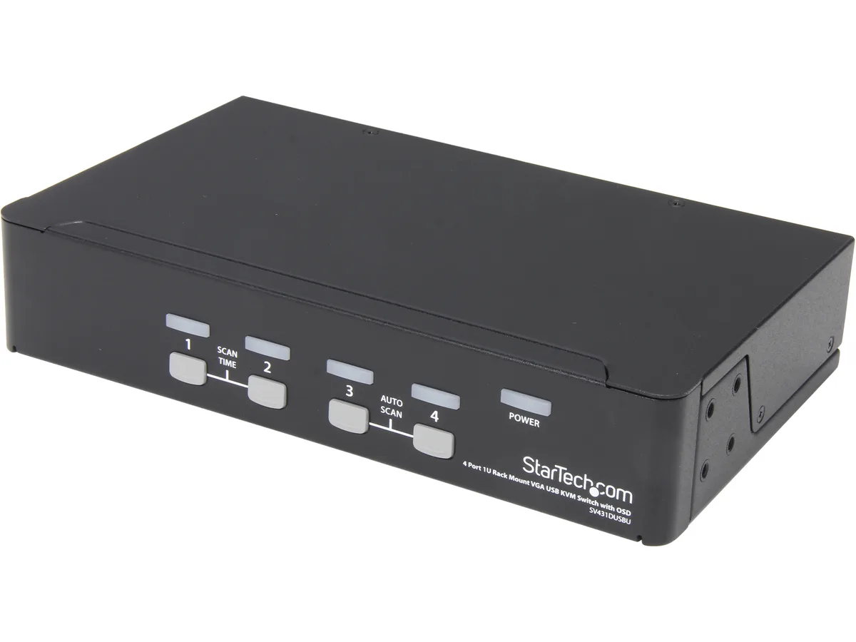 STARTECH STARTECH SV431DUSBU 4 Port 1U Rack Mount USB KVM Switch — product photo