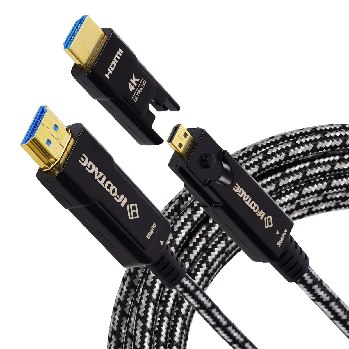 iFootage iFootage 4K HDMI to DisplayPort Cable 32FT 10M with HDMI Adapter 18Gbps 4K@60Hz — product photo