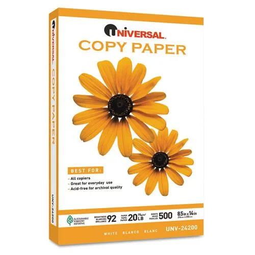 UNIVERSAL OFFICE PRODUCTS UNIVERSAL OFFICE PRODUCTS UNV24200 Paper Legal 8.5 x 14 20lb 92 Bright 500 Sheets — product photo