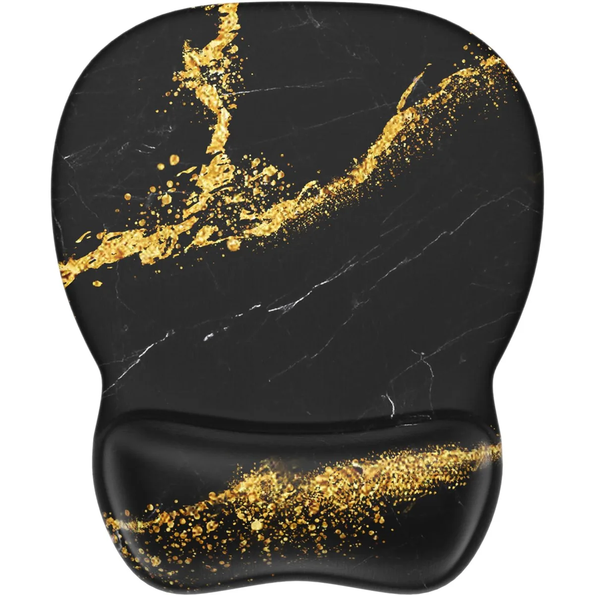 KEHIPI KEHIPI Ergonomic Mouse Pad Gel Wrist Rest 9.4 x 8.1 in Black Gold — product photo