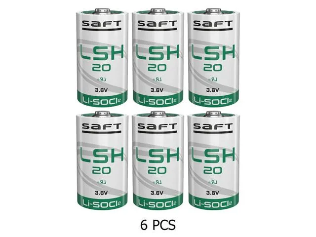 SAFT SAFT LSH20 3.6 V D 13000 mAh lithium dry cell battery 6-pack — product photo