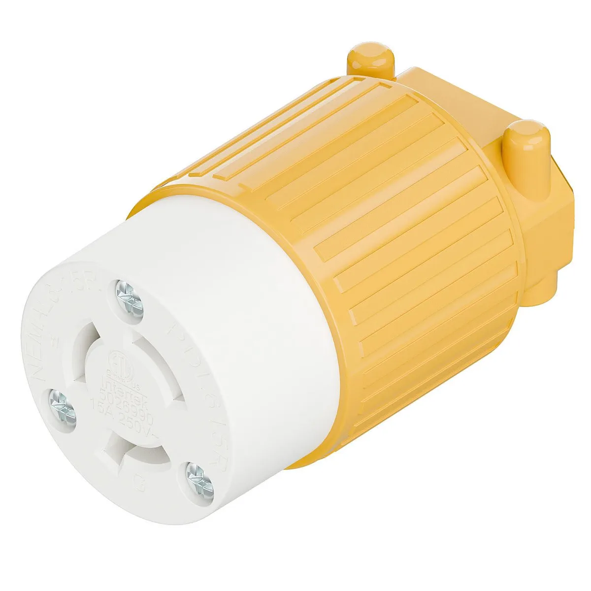 LORDWORLD LORDWORLD NEMA L6-15R Twist Lock Female Receptacle 15A 250V Yellow — product photo