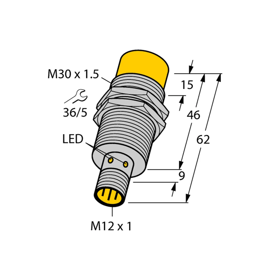 Turck Turck NI20U-M30-AN6X-H1141 inductive sensor NPN 20mm IP68 M12 connector — product photo