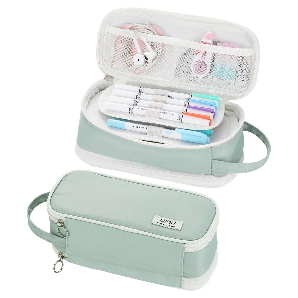  Dugio 1003green Pencil Bag 9.46 x 4.33 x 3.16 in — product photo