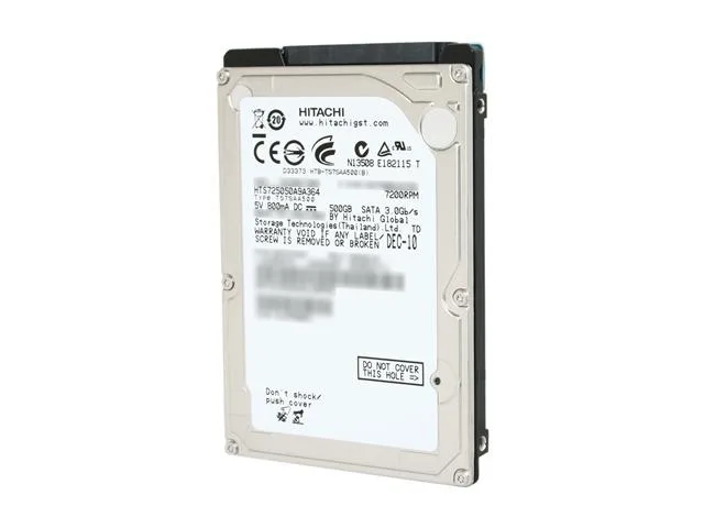 HGST HGST 0A72335 Travelstar 7K500 500GB 7200 RPM 16MB SATA 3.0Gb/s 2.5" laptop hard drive — product photo