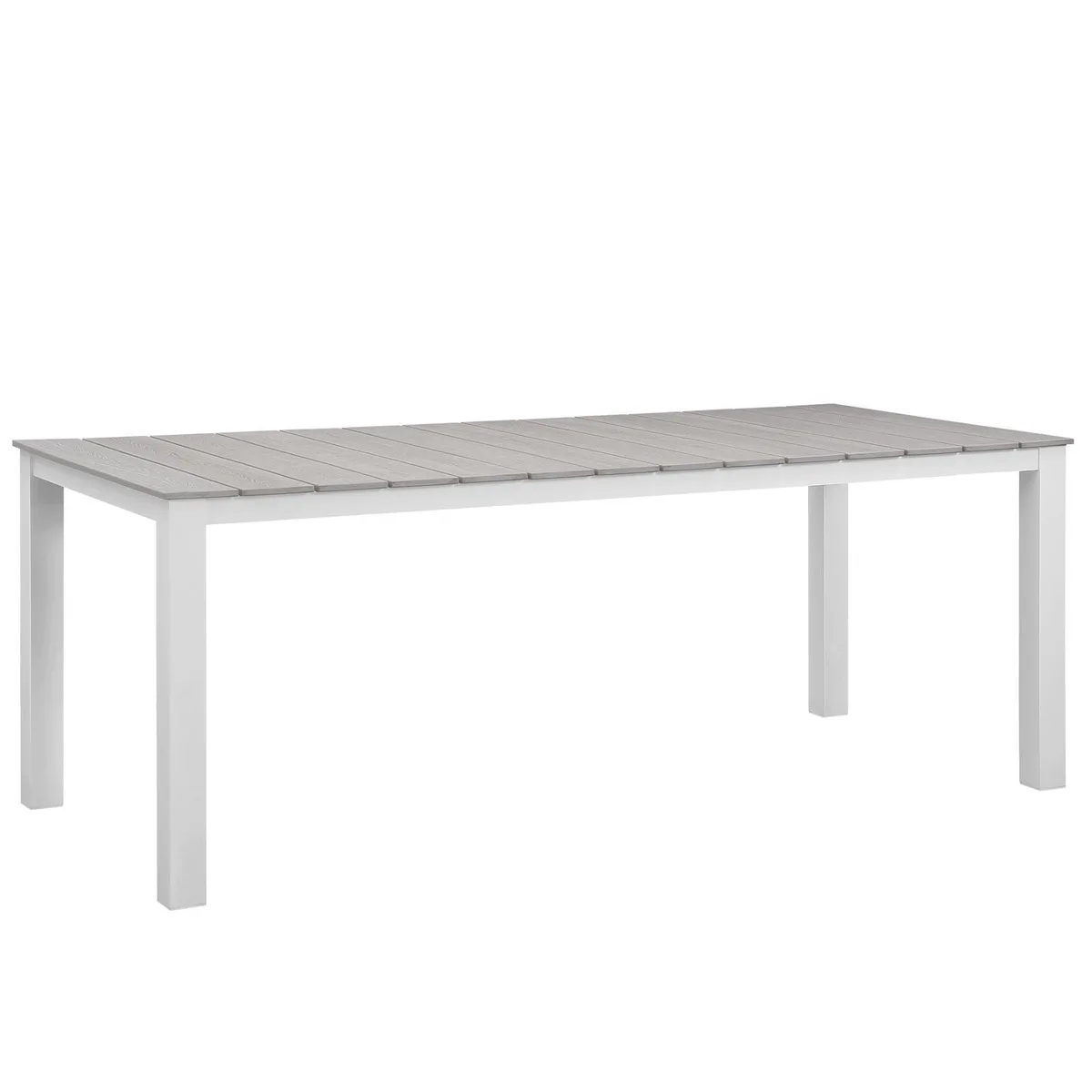 Modway Furniture Modway Furniture Maine 80" Outdoor Dining Table Light Gray — product photo