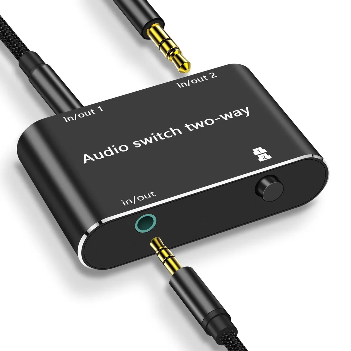  AVer ESWN-Audio-Switch-1 3.5mm Bi-Directional Switcher Black — product photo